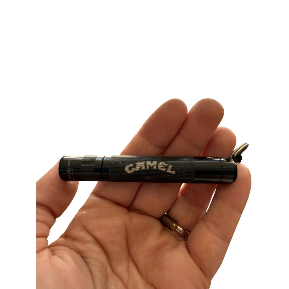 Vintage Maglite Solitaire Camel Flashlight Black AAA Keychain Mag Instrument USA